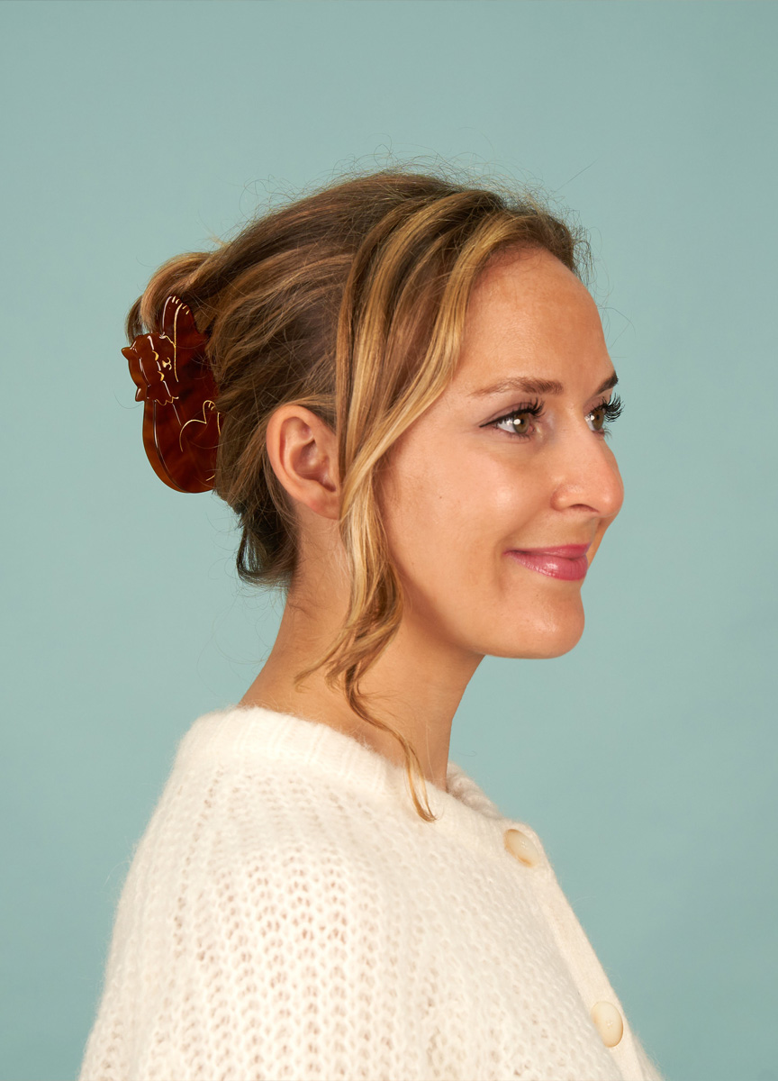 棕色打盹貓咪髮抓